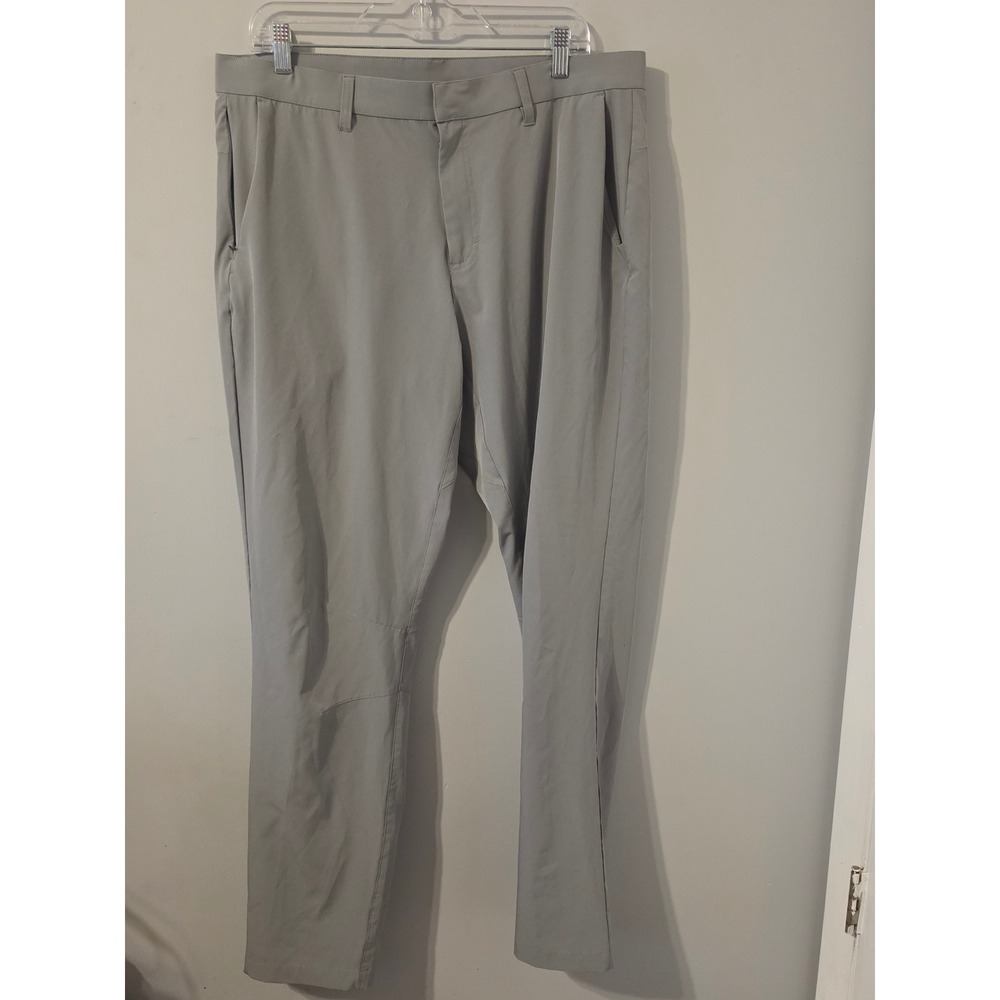Fabletics‎ The Only Pant Mens 36x32 Grey Active Casual Stretch Trousers Slim Fit